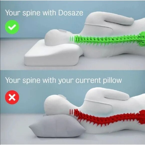 SEALED Dosaze THICK Contoured Orthopedic Neck Relief Sleeping Memory Foam Pillow - Picture 3 of 10